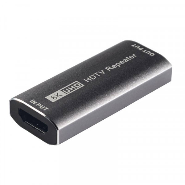 HDMI Repeater - Signaalversterking - HDMI 2.1 - 8K 60Hz - Tot 10 meter - zwart