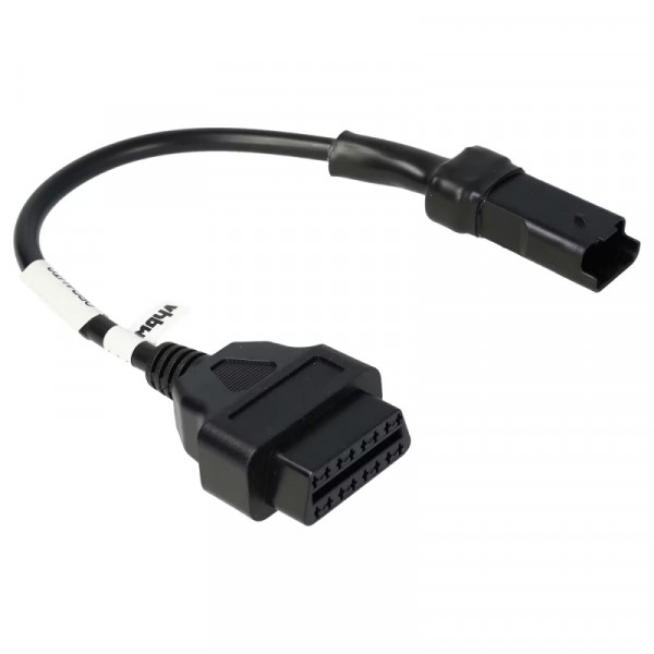 OBD2 Adapterkabel voor Ducati motoren - 4 naar 16-pins - 0,2 meter - Zwart