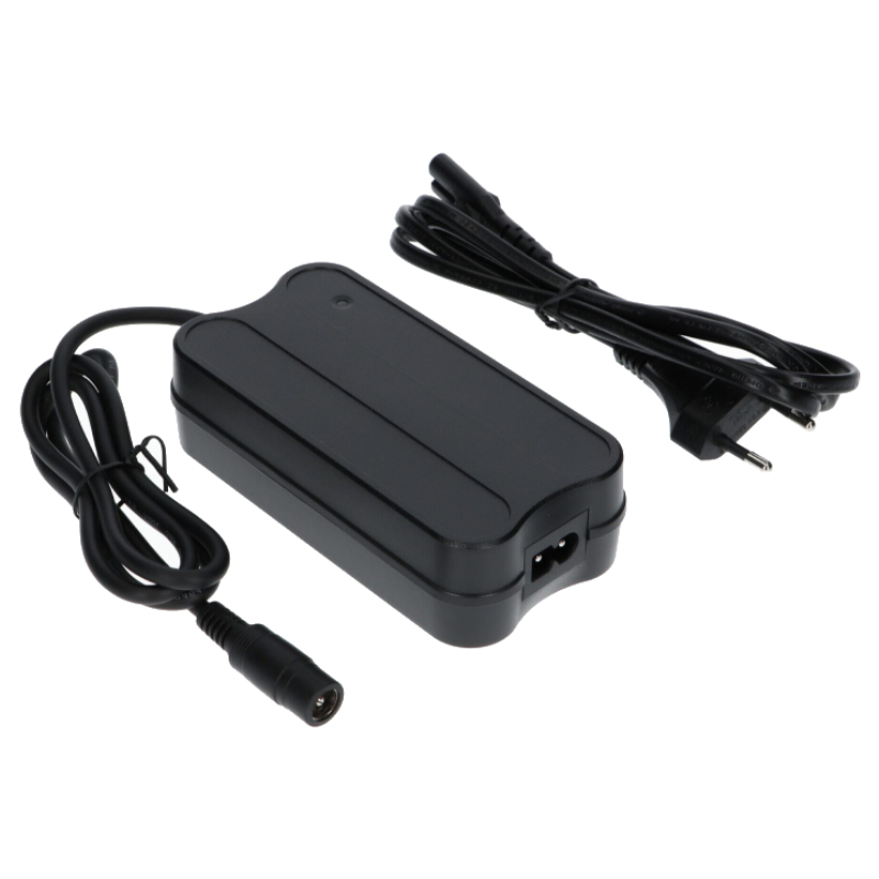 Oplader voor E-bike - Voor 36 en 37V Puch en Sparta Accu's - 42V - 2A - 84W - Tulp -  Zwart
