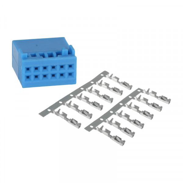 Quadlock Connector - Inclusief 12 Vrouwelijke Pinnen - Blauw
