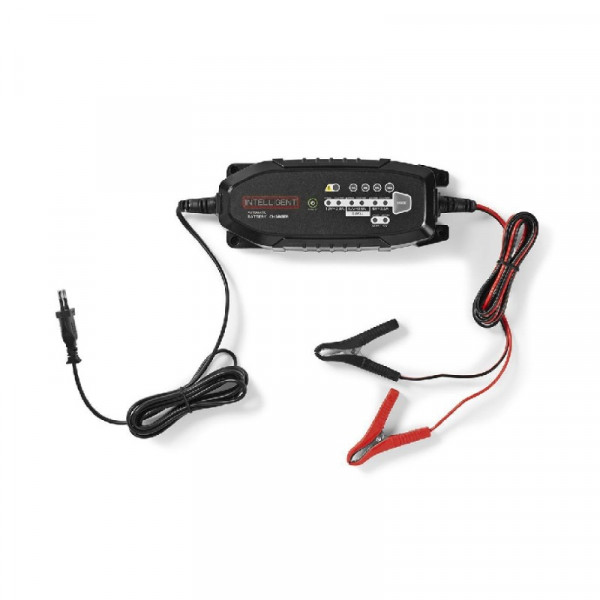 Acculader voor 6V en 12V Accu's - 3,8A Laadstroom - Zwart