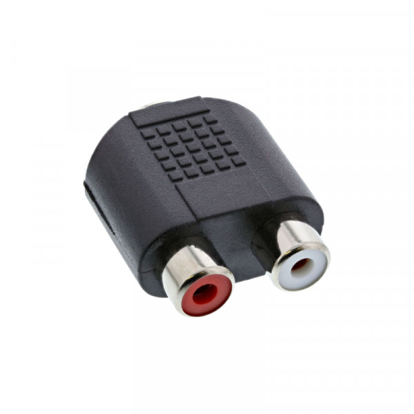 Stereo Tulp (v) - 3,5mm Stereo Jack (v) Adapter - Zwart