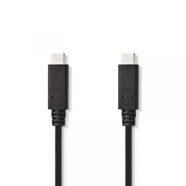 USB C naar USB C kabel zwart 1 meter - 3.1 Gen2