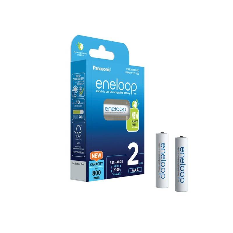 Panasonic eneloop oplaadbare AAA batterij - 800 mAh - NiMH - 2 stuks