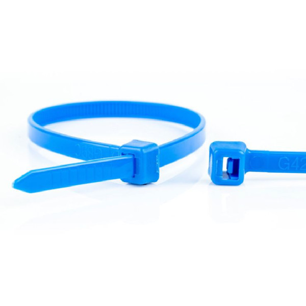 Kabelbinders - 200 x 3,6mm - Trekkracht tot 18,2kg - 100 stuks - Blauw