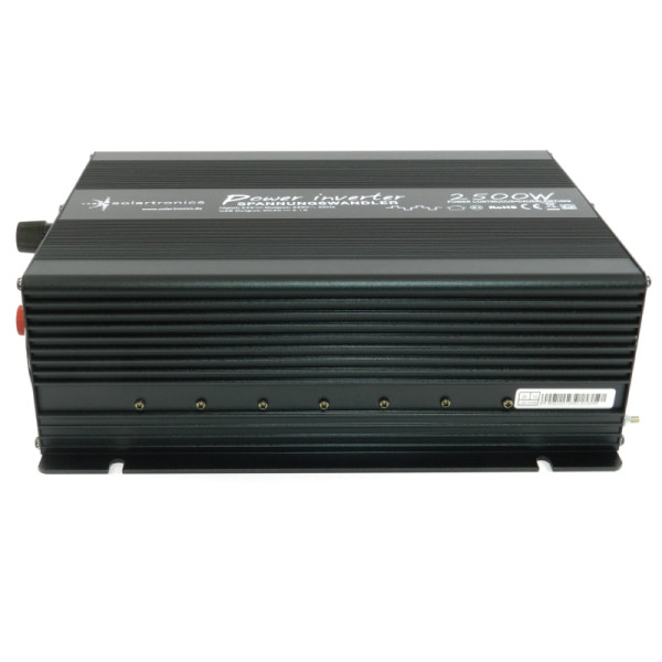 24V naar 230V Gemodificeerde Sinus Spanningsomvormer - 2500W - Zwart