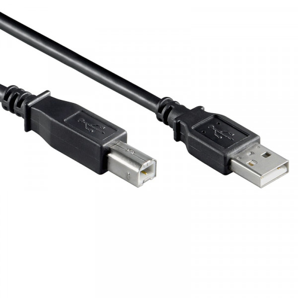 USB-A naar USB-B Aansluitkabel - USB 2.0 - 1,8 meter - Zwart