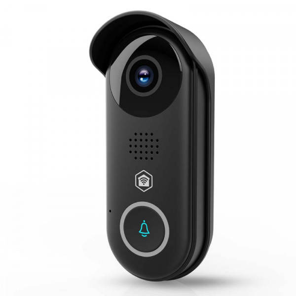 Slimme Wifi Videodeurbel - Full HD - Met Nachtzicht - Cloud en SD opslag - Trafo voeding - Zwart