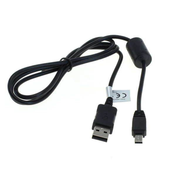 USB Kabel voor Casio Exilim EMC-6 - 5 pins - 1 meter - Zwart
