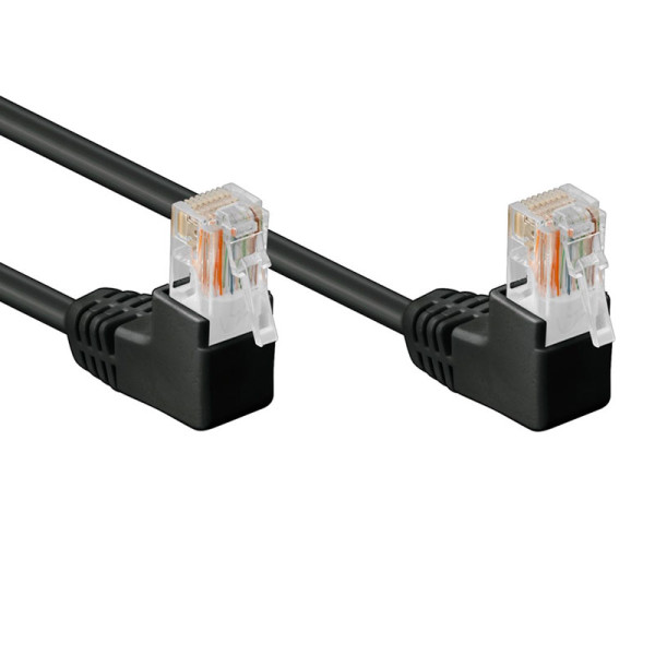 UTP CAT5e Gigabit Netwerkkabel - haaks - CCA - 0,25 meter - Zwart