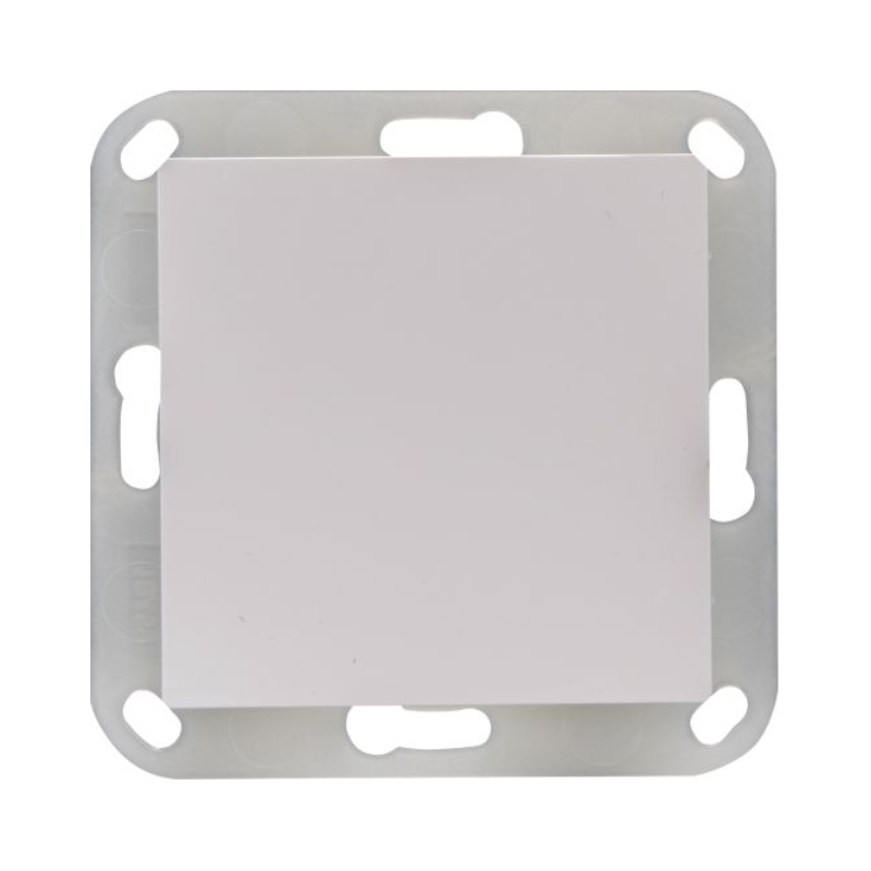 OPUS® 55 universele blindplaat met kunststof draagring polarwit-zijdemat