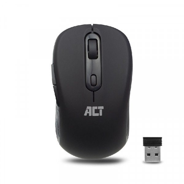 Draadloze muis met nano USB ontvanger 1000-1600 DPI zwart