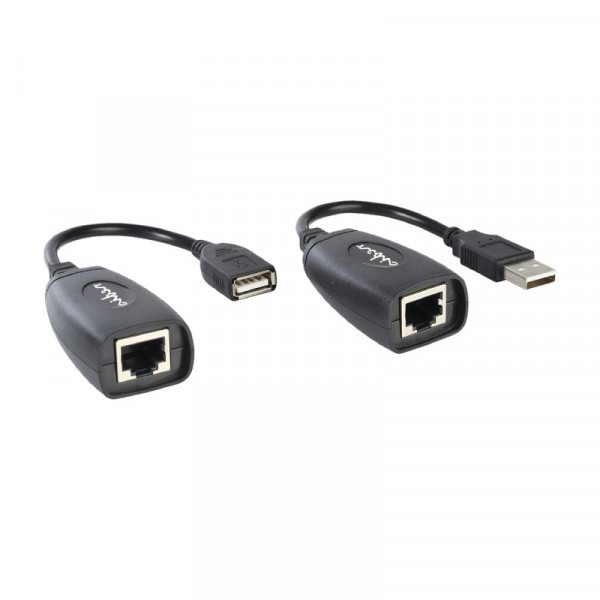 USB over UTP Verlenger - USB 1.1 - 12 Mbps - Tot 50 meter - Zwart