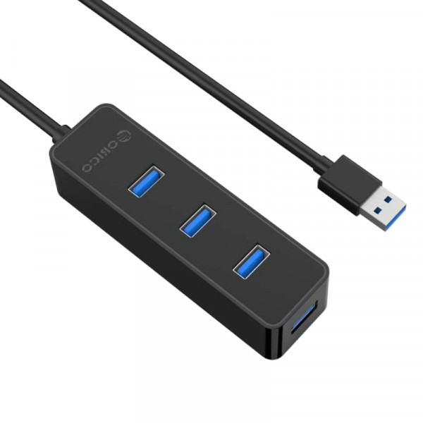 Orico USB-A Hub - 4x USB-A - USB 3.2 Gen 1 - 0,3 meter - Slim Design - Zwart