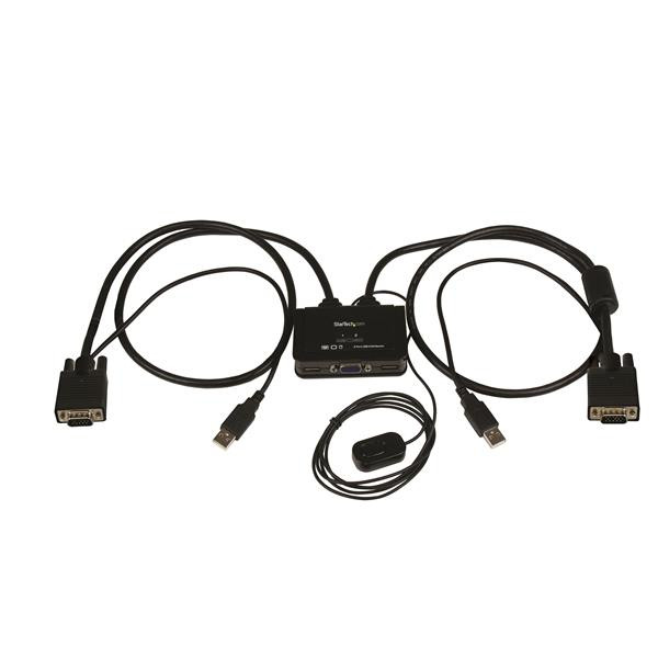 StarTech 2-poorts USB VGA-kabel KVM-switch - met USB-voeding en afstandsbediening