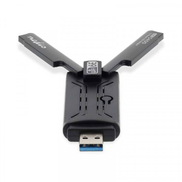 Wi-Fi USB Adapter - Met Antenne - 5400 Mbp/s - 2,4, 5 en 6Ghz - Zwart