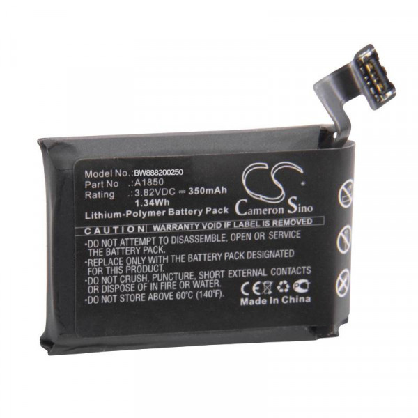 Accu voor Apple Watch A1850 - 3,82V - 350 mAh - Grijs