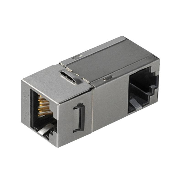 Haaks RJ45 Netwerkkabel Koppelstuk - Compact - RJ45 (v) - RJ45(v) - 8P8C - STP - Metaal