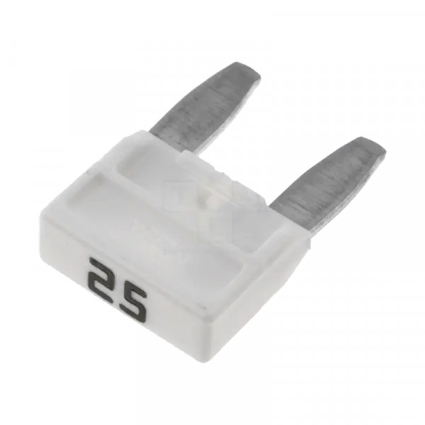 Mini Autozekering - 25 Ampere - Wit - 10 stuks