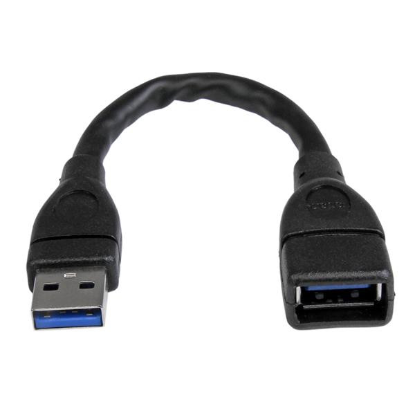 StarTech USB 3.0 A naar A verlengkabel mannelijk / vrouwelijk - 15cm - zwart