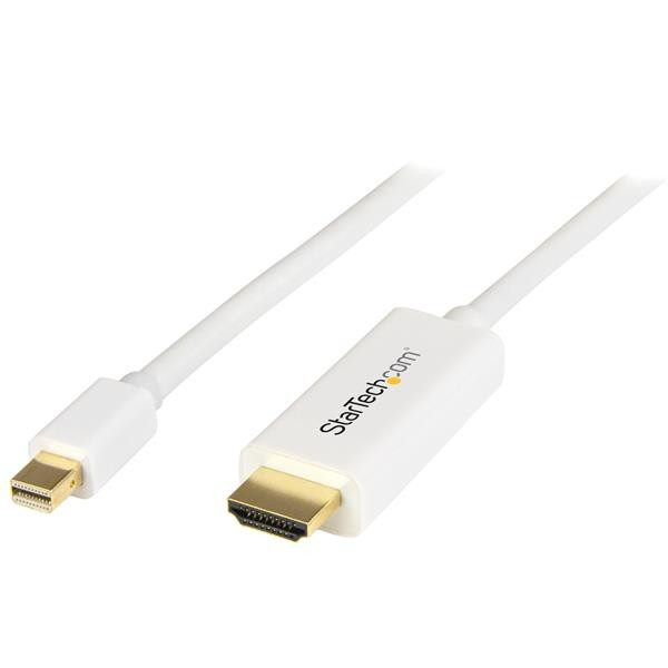 StarTech Mini DisplayPort-naar-HDMI-converterkabel - 2 m - 4K - wit