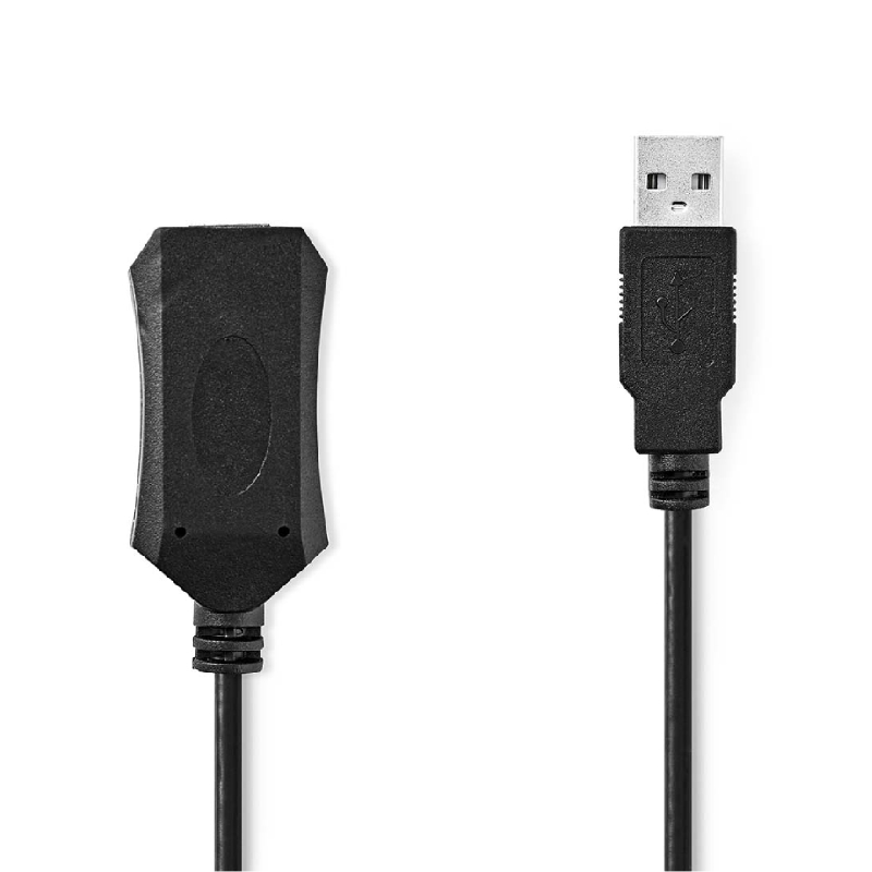 Nedis CCGL60EXTBK100 Actieve USB-Kabel USB 2.