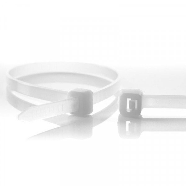 Hersluitbare Kabelbinders - 140 x 3,6mm - Trekkracht tot 18,2kg - 100 stuks - Transparant