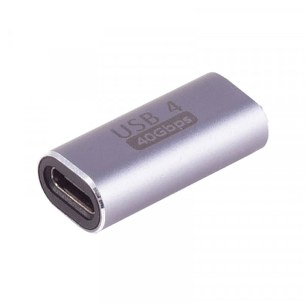 USB-C Koppelstuk - USB-C (v) naar USB-C (v) - USB4 - Grijs