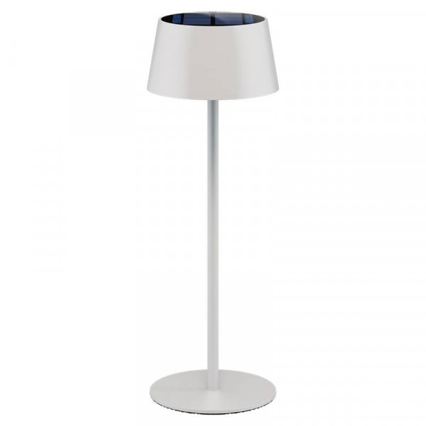 Draadloze LED Tafel lamp - Solar en USB-C - Warm wit en dimbaar - 180 lm - Wit