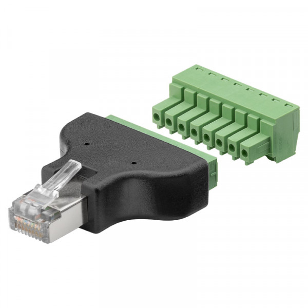 RJ45 Stekker met Schroefterminals - CAT5e en CAT6 - Per stuk - 8P - UTP - Zwart