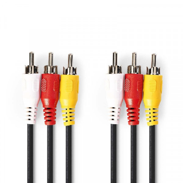 3 RCA - 3 RCA kabel 5m