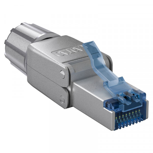 RJ45 Stekker met LSA strook - Schroefbare trekontlasting - CAT6A - Per stuk - 8P - STP - Metaal