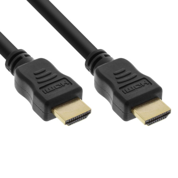 InLine HDMI 2.0 Kabel - 4K 60Hz - 2 meter - Verguld - Zwart