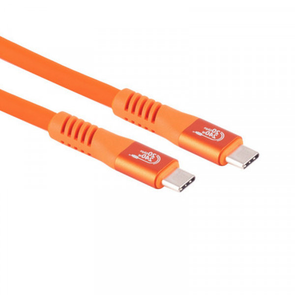 USB-C Kabel - USB 3.2 Gen 2x2 - 240W PD - 0,25 meter - Oranje