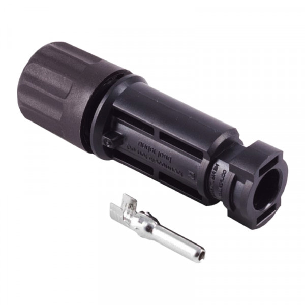 MC4 Solar connector (m) - 2,5-6mm2 - 1,5kV - IP67 - Zwart