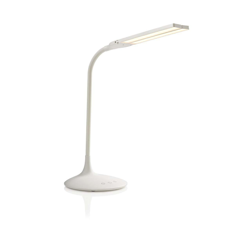 Verlichten Klusjesman Verliefd LED Bureaulamp op batterij - Oplaadbaar - Dimbaar - 280 lm - Warm tot koel  wit - Wit