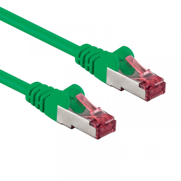 S/FTP CAT6A 10 Gigabit Netwerkkabel - CU - 0,5 meter - Groen