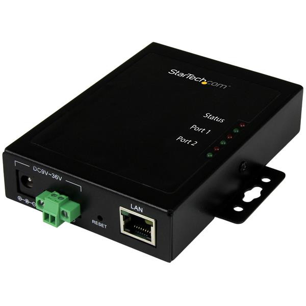 StarTech 2 Poorts Serieel naar IP Ethernet apparaatserver - RS232 - metaal en monteerbaar