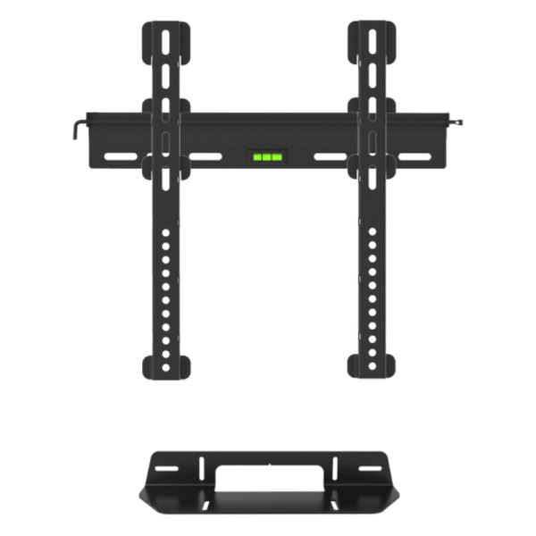 Cavus TV muurbeugel voor 37-70 inch - Vast - Met muurbeugel voor Zwarte Sonos Beam - Tot 55kg