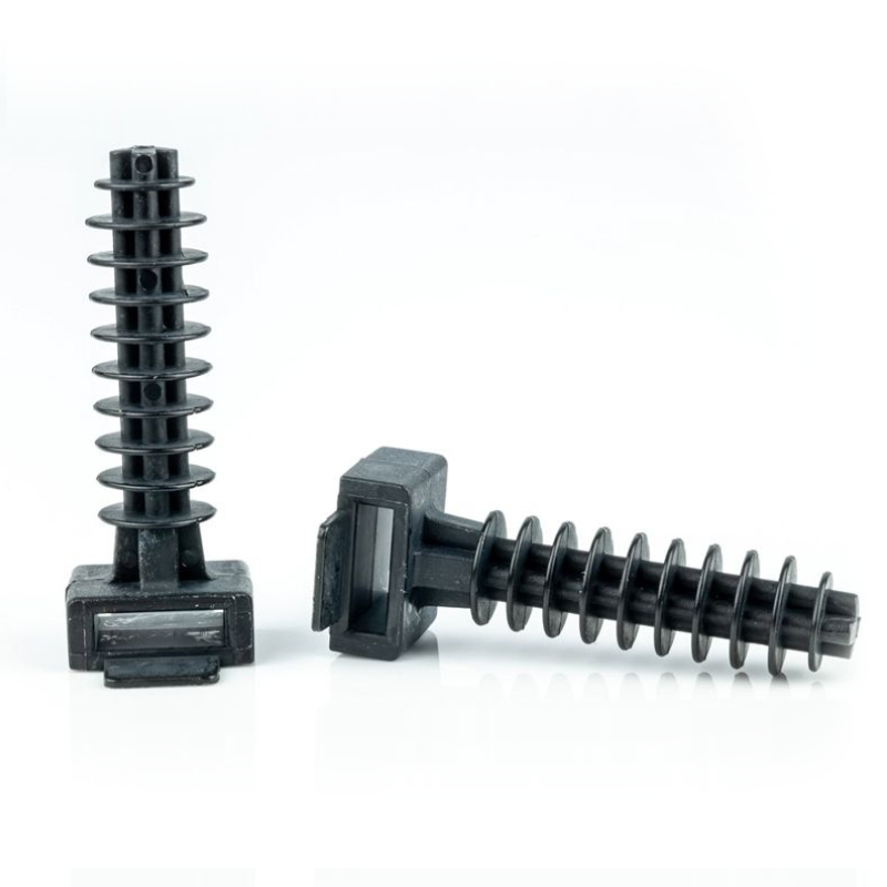 Muurpluggen voor kunststof Kabelbinders tot 9mm breed - 100 stuks - Zwart