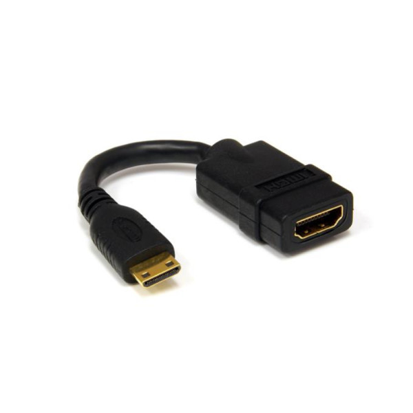 StarTech HDMI naar mini HDMI adapter - 0,12 meter - Zwart