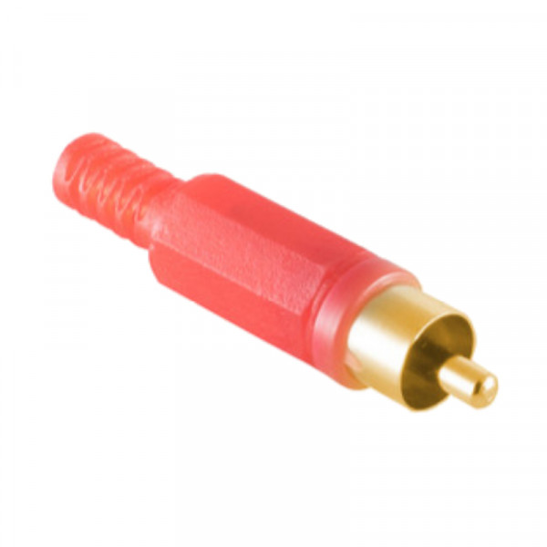 Soldeerbare Mono Tulp Connector (m) - Verguld - Rood