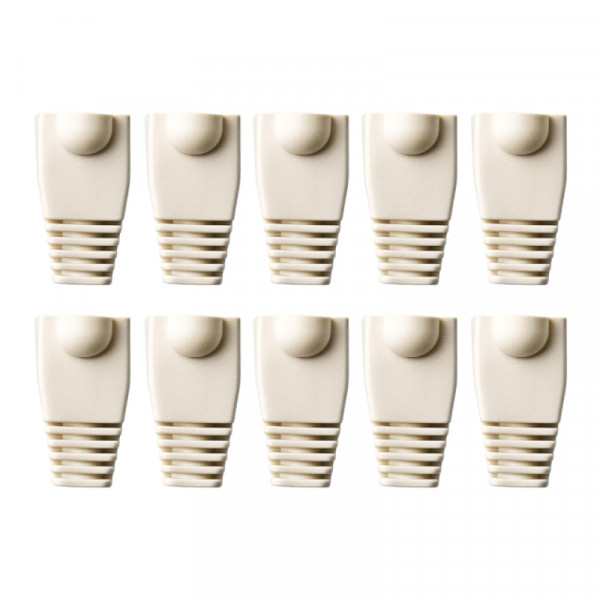 RJ45 Tule - 10 stuks - 6mm kabeldiameter - Wit