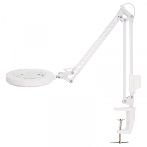 Loeplamp met tafelklem - 1,75x vergroting - Tafels tot 6cm dik - Wit