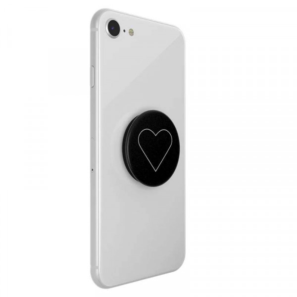 PopSockets - PG TresChic - White Heart Zwart