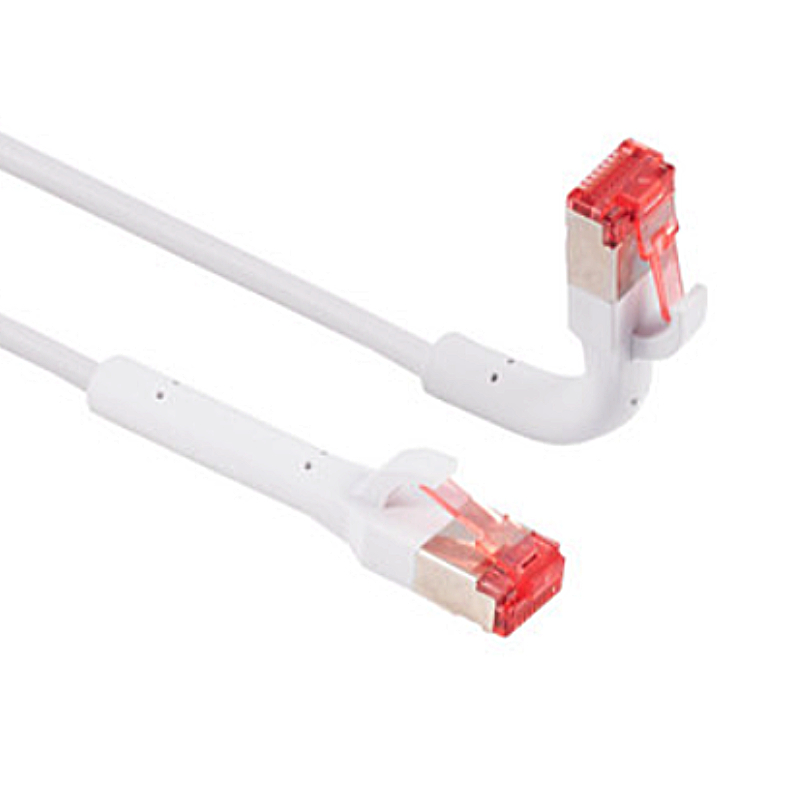 FTP CAT6A 10 Flexline Gigabit Netwerkkabel - CU - Buigbare connector - 0,25 meter - Wit