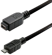 USB 2.0 Adapterkabel Mini USB - Micro USB B 0,2m