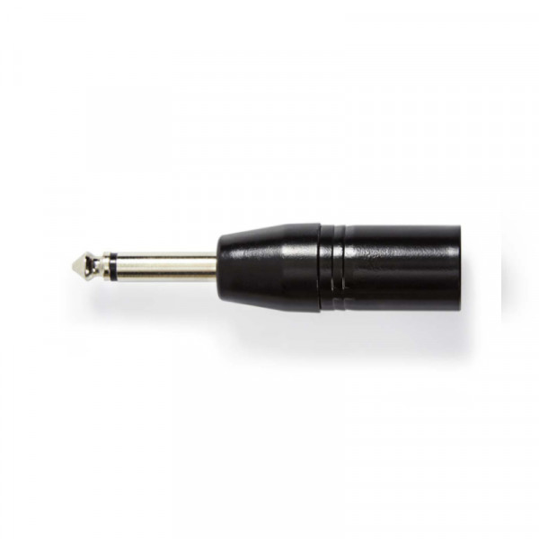 XLR 3-pin (m) - 6,35mm Mono Jack (m) Adapter - Zwart