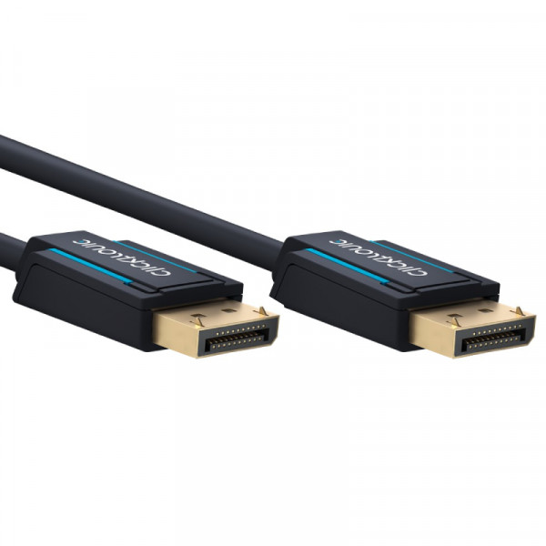 Clicktronic DisplayPort v1.4 Kabel - 8K 60Hz - Verguld - 2 meter - Zwart