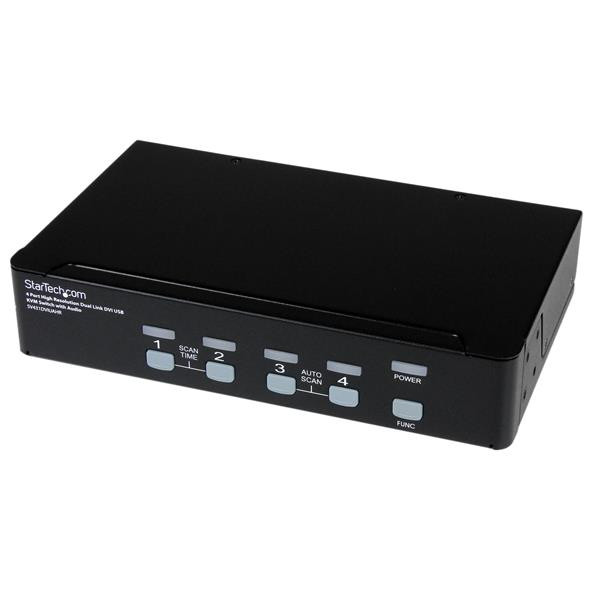 StarTech 4-poort Hoge-Resolutie USB DVI Dual-Link KVM-switch met Audio